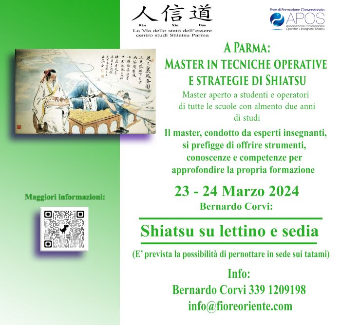 Master in tecniche operative di Shiatsu. Attività terminata