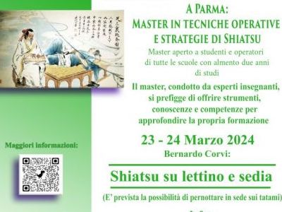 Master in tecniche operative di Shiatsu. Attività terminata